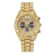 Curdden relógio de pulso de luxo masculino, fashion, diamante, negócios, calendário, quartzo, dourado 2024 - compre barato