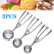 3Pcs 4/5/6cm Stainless Steel Ball Scoop Ice Cream Mashed Potatoes Deep Scoop For Ice Cream Ball Masher Cookie Food Digging Spoon 2024 - buy cheap