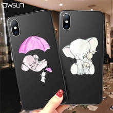 iPWSOO Cartoon Animal Pattern Phone Case For iPhone 11 Pro Max X XS XR Xs Max Solid Color Cases Cover For iPhone 6 6s 7 8 Plus 2024 - buy cheap