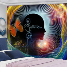 Psychedelic AI гобелен серия украшение для спальни Хиппи Мандала Psychedelic семья гостиная спальня фон Стена 2024 - купить недорого
