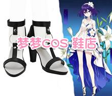 Honkai Impact 3 Seele Vollerei Cosplay Shoes Black High Heel Sandals Custom Made Halloween Party Props 2024 - buy cheap