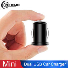 Автомобильное зарядное устройство Vehemo с двумя USB-портами, автомобильное быстрое зарядное устройство, адаптер для телефона, зарядное устройство для прикуривателя, оригинальный gps-навигатор 2024 - купить недорого