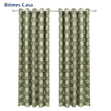 Digital Printing Velvet Curtains Drape Panels For Bedroom Living Room Interio Decoration Green Flower Gift Packing With Belt 2024 - buy cheap