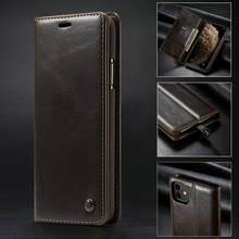 CaseMe Luxury Leather Case For iPhone 11 Case Magnetic Card Wallet Cover For iPhone 11 Pro/For iPhone 11 Pro Max Flip Phone Case 2024 - buy cheap
