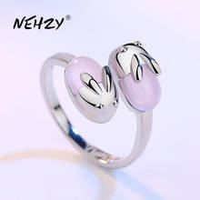 NEHZY-anillo abierto de Plata de Ley 925 para mujer, joyería de alta calidad, moda retro simple, anillo de plata ajustable de tamaño de conejo lindo 2024 - compra barato