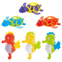 Baby Shower Turtle/Hippocampus Baby Wind Up Swim Play Toy Swimming Pool Accessories Baby Play In Water Random Color 2024 - buy cheap