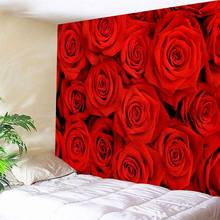 Tapiz colgante de pared con estampado floral para el hogar, colcha de color rosa grande 3D, cubierta de dormitorio, toalla de playa, decoración artística de pared para habitación 2024 - compra barato