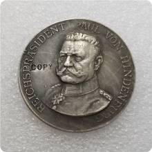 Germany medal - PAUL VON HINDENBURG - super historical medals RARE COPY COIN 2024 - buy cheap