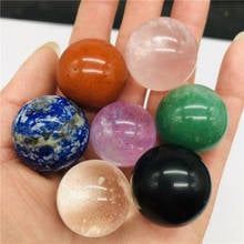 Natural crystals ball 7 chakras Reiki Healing Crystal stone sphere gemstone amethyst rose quartz 2024 - buy cheap