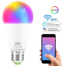 Dimmable 15W E27 WiFi Smart Light Bulb App Operate LED RGB Lamp AC85-265V Magic Bulb Compatible with Amazon Alexa Google Home 2024 - buy cheap