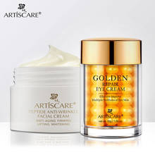 ARTISCARE Peptide Anti Wrinkle Facial Cream + Golden Eye Cream Anti-Wrinkle Anti-Aging Skin Care Whitening and Lifting Day Cream 2024 - buy cheap