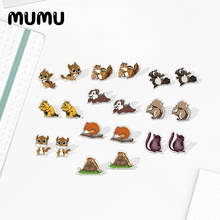 2020 New Chipmunk Stud Earring Cute Animal Acrylic Earrings Handmade Resin Epoxy Jewelry Earrings 2024 - buy cheap