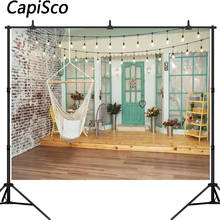 Capisco photography background porch flower wood floor wedding birthday party backdrop photo studio photocall photophone props 2024 - buy cheap