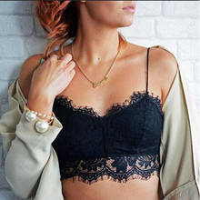 Newest Lace Vest Sexy Women's Sleeveless Crochet Tank Top Blouse Bralette Bra Lady Summer Fashion Black&White Lace Cami Crop Top 2024 - buy cheap