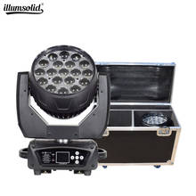 Refletor de luz led com controle de anel dmx512, 2 peças, luz, case de voo, 19x15w, rgbw, 4 em 1, luz, palco, bar, dj 2024 - compre barato