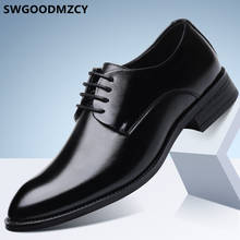 Sapatos masculinos de couro estilo oxford, sapatos de festa pretos para homens da moda, vestido de casamento, marrom, calçados para homens 2024 - compre barato