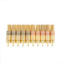 Areyourshop 20 Pcs Gold Plated Audio Connector W Metal Spring RCA Male Plug 2024 - compre barato