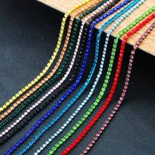 1 Yard/lot Sewing Rhinestone Chain 2/2.4/2.8mm Dense Claw Sew-On Glue-On Rhinestones Trim For DIY Beauty Accessories 2024 - buy cheap