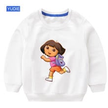 Meninas hoodie roupas moletom crianças algodão outono roupas moletom engraçado camisa superior crianças conforto branco da criança camisolas 2024 - compre barato