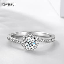 2021 Fashion Flower Diamond Rings for Women 925 Sterling Silver Jewlery Wedding for CouplesRings Silver Vintage Jewelry Luxury 2024 - buy cheap