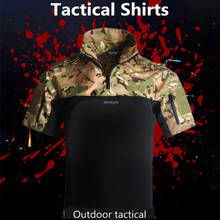 Outdoor Hunting Shooting Shirts Military Uniforms Airsoft Short Sleeve Shirt Hiking Sports Shirt Tactical Combat T-shirt Clothes 2024 - buy cheap