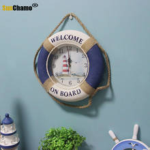 Anel de relógio life com tema mar, decoração náutica para parede, padrão marinho, artesanal de fábrica 2024 - compre barato