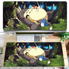 Totoro mouse pad de borracha para jogos, mouse pad com estampa de desenho animado para mesa de jogos, tapete grande para teclado de computador 2024 - compre barato