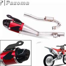 For Honda CRF 230F Motorcycle Full Exhaust System Racing Motocross Dirt Bike Slip on Exhaust Pipe Red Aluminum Muffler 2008-2020 2024 - buy cheap