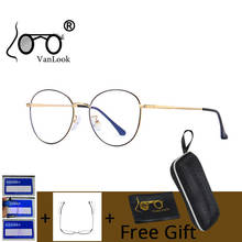 VANLOOK Computer Glasses Round Anti Blue Ray Light Blocking Fashion Metal Eyeglasses Frame Men Women Clear Lens Anti Radiation 2024 - buy cheap