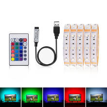 5V USB LED Strip light 3528 RGB With Remote Flexible LED Light Tape Ribbon 0.5m 1m 2m 3m 4m 5m TV Backlight Warm White 2024 - buy cheap
