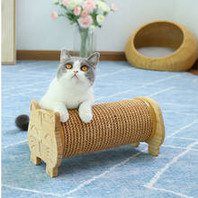 Сизаль-Кошка Когтеточка природа сосны лазания рамки кошка мебель котенок доска-скребок тренировочные игрушки для домашних животных 2024 - купить недорого