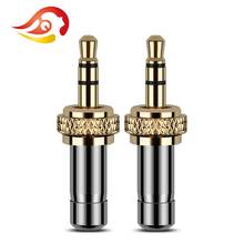QYFANG 3.5mm 3 Pole Audio Jack Earphone Plug Metal Adapter Bright Shell Self-Lock Wire Connector For D11 D16 B03 P03 Headphone 2024 - buy cheap