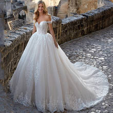 Vestido de Noiva Renda Elegant Ball Gown Wedding Dresses Open Shoulder Lace Bride Dress Wedding Gowns Turkey 2021 Women 2024 - buy cheap