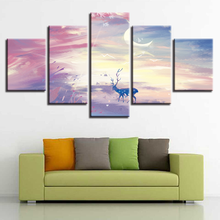 5 painel animal moderno hd impresso pinturas para casa decoração modular cervos paisagem quadros de arte da parede quadros lona cartazes 2024 - compre barato