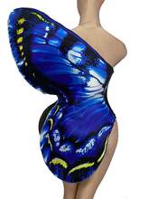 Halloween Cosplay Costume Blue Butterfly Wings Dance Costume Festival Rave Party Show Role-playing Stage Wear For Singer Dancer 2024 - buy cheap