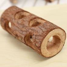 1 PC Wooden Animal Tunnel Exercise Tube Chew Toy for Rabbit Ferret Hamster Guinea Pig Hamster Toy Tunnel Small Pet 2024 - buy cheap