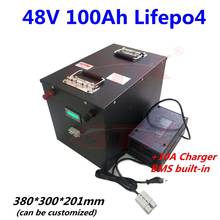 Gtk lifepo4 48v 100ah 120ah bateria com bms display lcd para 7kw 10kw solar pannel energia motorhome carrinho de golfe + 10 carregador 2024 - compre barato