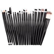 20 unids/set pinceles de maquillaje Pro mezcla de sombra de ojos en polvo base ojos cejas delineador de labios maquillaje cepillo herramienta cosmética caliente 2024 - compra barato