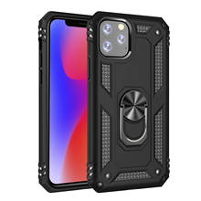 Funda de teléfono Armor para iPhone 11 Pro, X, XS, Max, XR, 7, 8, 6, 6S Plus, con soporte, funda de silicona suave con anillo de Metal 2024 - compra barato