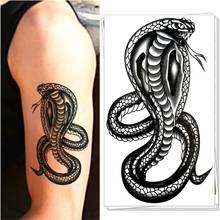 Водостойкие временные тату-наклейки, тигр, дракон, ястреб, змея, боди-арт для мужчин, тату-наклейки, флэш-тату, искусственные татуировки 2024 - купить недорого
