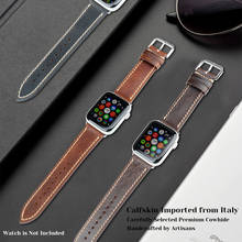 Vintage Leather Watchband For Apple Watch Band 45mm 41mm 44mm 40mm 42mm 38mm iWatch Series 7 SE 6 5 4 3 Strap 2024 - buy cheap