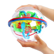 3D волшебный шар-лабиринт, 100 уровней, Интеллектуальный вращающийся шар, головоломка, игра, головоломка для мозга, игрушки для детей 2024 - купить недорого