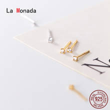 Женские минималистичные серьги-гвоздики La Monada, из серебра 925 пробы, ювелирные украшения из серебра 925 пробы 2024 - купить недорого