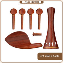 1 Set Rosewood Violin Parts 4 Strings Violin Tailpieces Chin Rest Endpin And Tuning Pegs Violin Parts Accessories 2024 - buy cheap
