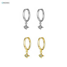 Kikichicc-pendientes clásicos de Plata de Ley 925 para mujer, Piercing de gota de 8.mm, joyería de cristal, declaración de boda 2020 2024 - compra barato