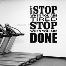 Wall Decal Don't Stop Gym Fitness Wall Sticker Removable Vinyl Motivational Inspiration Quote Gym Sport Wall Art Poster 1584 2024 - buy cheap