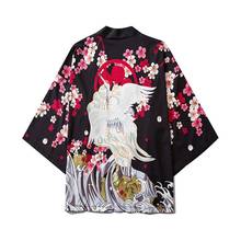 Yukata haori-cárdigan kimono japonés para hombre, ropa de disfraz de samurai, chaqueta, camisa yukata haori V2017 2024 - compra barato