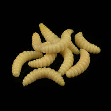 100PCS Fishing Lure Lifelike Worm Maggot Grub Soft Bait Silicone Artificial Bait Earthworm Baits Smell Shrimp Additive Bass Carp 2024 - buy cheap