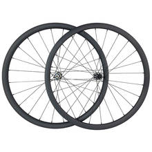 1380g 700c 30mm asymmetric road disc bike carbon wheels 25mm wide clincher tubeless 350 center lock U shape wheelset 2024 - buy cheap