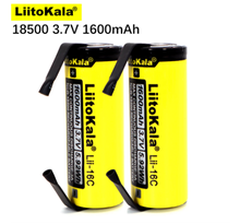 2 PCS. LiitoKala Lii-16C 18500 1600mAh 3.7 V rechargeable battery Recarregavel lithium ion battery for LED flashlight+DIY Nickel 2024 - buy cheap